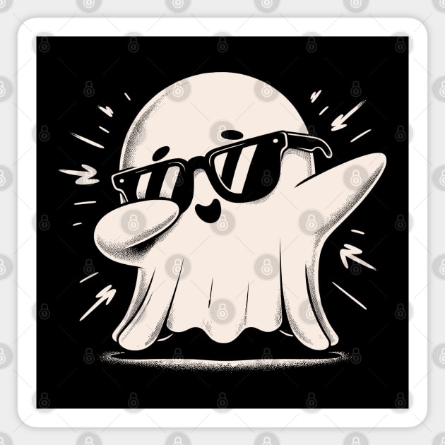 Dabbing Ghost Sticker by Yopi